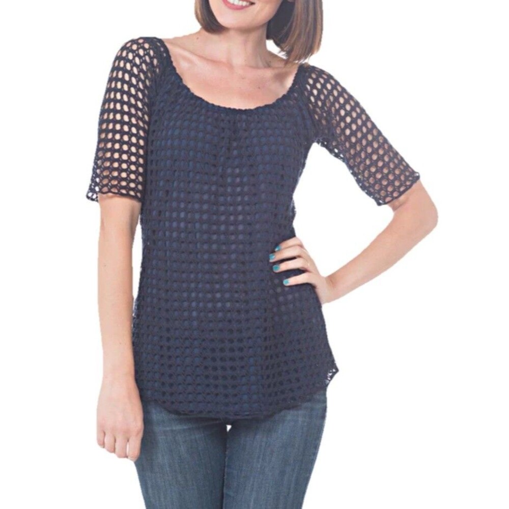 Jūde Crochet Top Size S Lined Summer Casual Made In USA